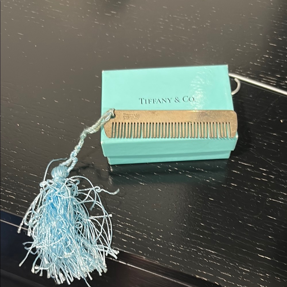 Tiffany & Co. Silver and Blue Hair Comb